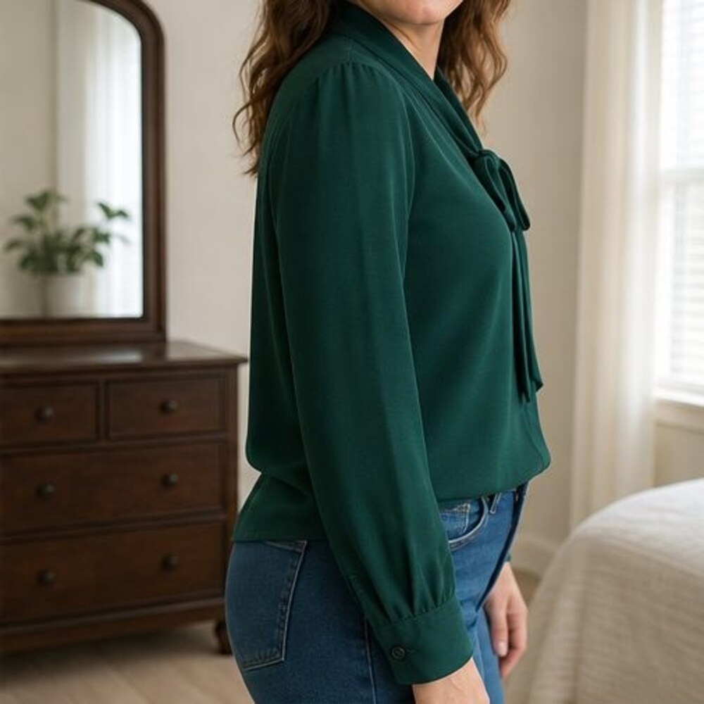 Gray Ruffle Blouse - Picture 3 of 6
